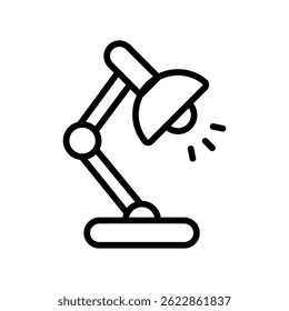 Table Lamp Vector outline icon. Eps10 file 