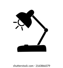table lamp vector with simple design.study lamp icon