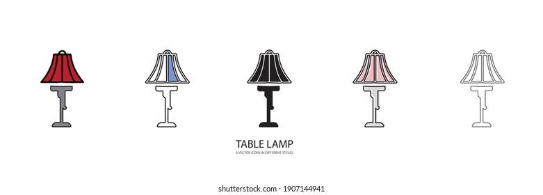 Table Lamp vector type icon