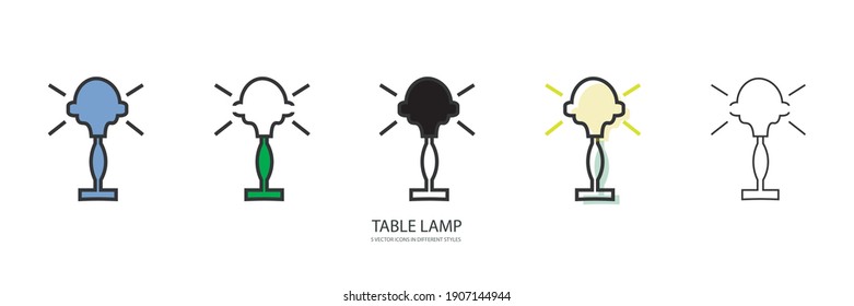 Table Lamp vector type icon