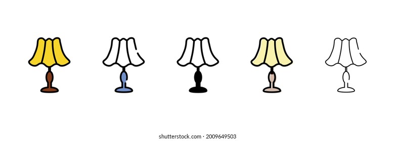 table lamp vector type  icon