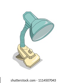 table lamp, vector. White background