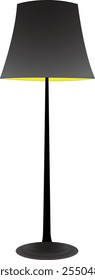 Table lamp with white background .