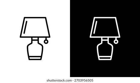 Design do Conjunto de Ícones Brancos da Lâmpada de Tabela