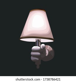 table lamps holding in hand vector illustration 