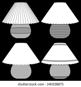 Table Lamps Vector. Lamp Icon