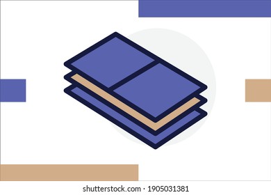  Table Layer icon line filled color concept related Table Tennis and Sport elements. Ping pong game Related.