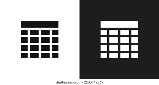 Icono de diseño de tabla Vector de arte de línea