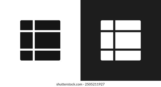 Table layout icon logo set vector