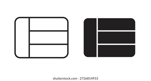 Piktogramm für das Tabellenlayout im trendigen Umrissformat. Symbol, Zeichen oder Symbol.