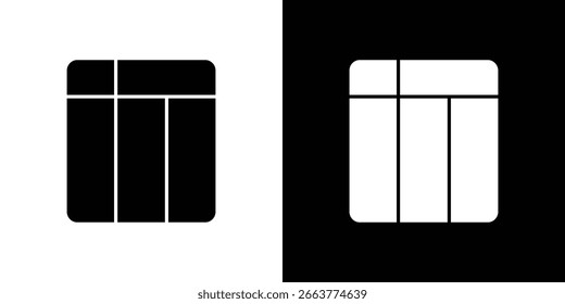 Symbolsammlung für Tabellenlayout. Flache Vektorgrafik.