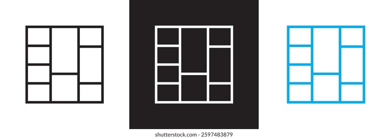 Table layout icon . Web excel data table  icon in spreadsheet database chart icon. Vector illustration. isolated on white and black background. EPS 10