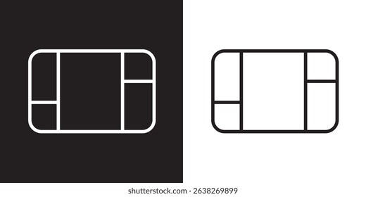 Table layout icon . Web excel data table icon in spreadsheet database chart icon. Vector illustration. isolated on white and black background eps10