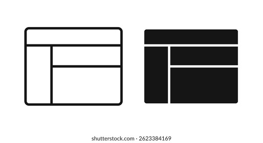 Iconos de diseño de mesa sobre fondo blanco para Web