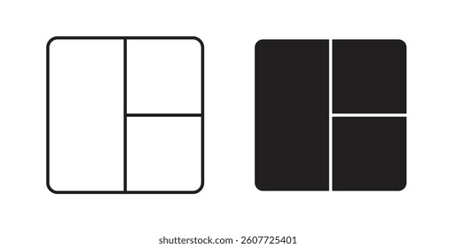 Table layout icons vectors graphic designs