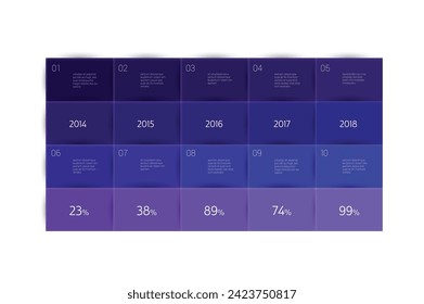 Plantilla de diseño de tabla. Programación, hoja de cálculo, elemento infográfico. Vector.