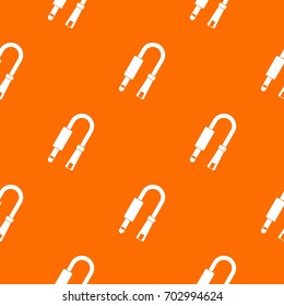 Table LED lamp pattern repeat seamless in orange color for any design. Vector geometric illustration