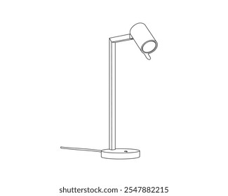 Diseño de luz de mesa y Ilustración vectorial de arte 