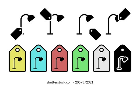 Table light glyph vector icon in tag set illustration for ui and ux, website or mobile application