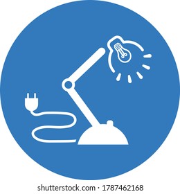 Table light icon / blue vector
