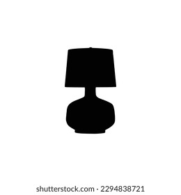 Table light silhouette, lamps Flat style vector illustration. Black light, lamp silhouette set, lamps set.