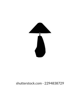 Table light silhouette, lamps Flat style vector illustration. Black light, lamp silhouette set, lamps set.