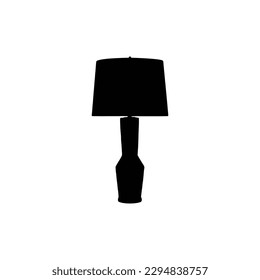 Table light silhouette, lamps Flat style vector illustration. Black light, lamp silhouette set, lamps set.