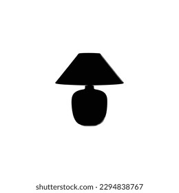 Table light silhouette, lamps Flat style vector illustration. Black light, lamp silhouette set, lamps set.