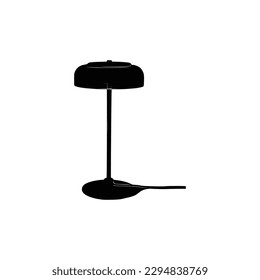 Table light silhouette, lamps Flat style vector illustration. Black light, lamp silhouette set, lamps set.