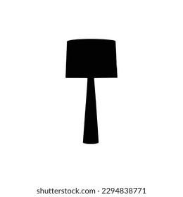 Table light silhouette, lamps Flat style vector illustration. Black light, lamp silhouette set, lamps set.