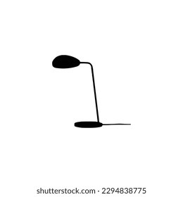Table light silhouette, lamps Flat style vector illustration. Black light, lamp silhouette set, lamps set.