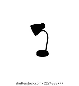 Silueta de luz de mesa, lámparas Ilustración vectorial de estilo plano. Luz negra, juego de silueta de lámpara, lámparas puestas.
