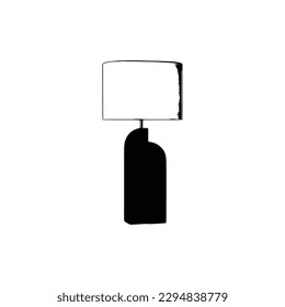 Table light silhouette, lamps Flat style vector illustration. Black light, lamp silhouette set, lamps set.