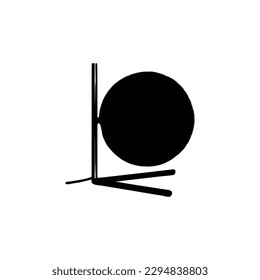 Silueta de luz de mesa, lámparas Ilustración vectorial de estilo plano. Luz negra, juego de silueta de lámpara, lámparas puestas.