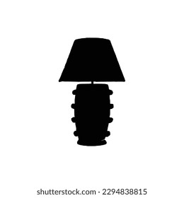 Table light silhouette, lamps Flat style vector illustration. Black light, lamp silhouette set, lamps set.