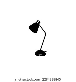 Table light silhouette, lamps Flat style vector illustration. Black light, lamp silhouette set, lamps set.