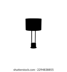 Table light silhouette, lamps Flat style vector illustration. Black light, lamp silhouette set, lamps set.