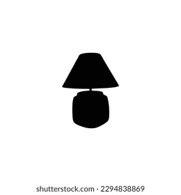 Table light silhouette, lamps Flat style vector illustration. Black light, lamp silhouette set, lamps set.