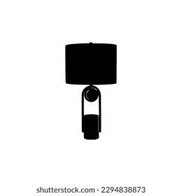 Table light silhouette, lamps Flat style vector illustration. Black light, lamp silhouette set, lamps set.
