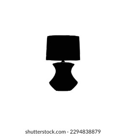 Table light silhouette, lamps Flat style vector illustration. Black light, lamp silhouette set, lamps set.