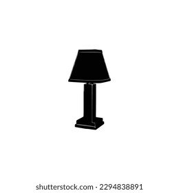 Table light silhouette, lamps Flat style vector illustration. Black light, lamp silhouette set, lamps set.