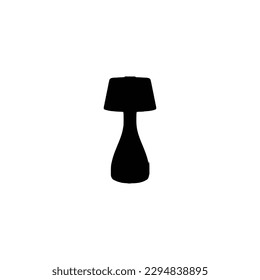 Table light silhouette, lamps Flat style vector illustration. Black light, lamp silhouette set, lamps set.