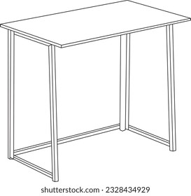 Table line art icon design template vector illustration,Wooden table illustration, drawing, engraving, ink, line art, vector,Hand drawn vector line art sketch 