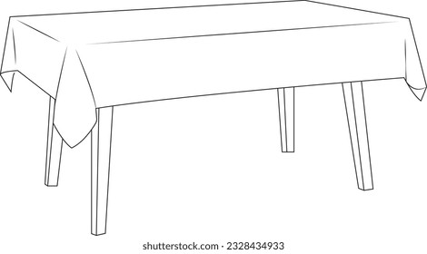 Icono de línea de tabla ilustración plantilla de diseño ilustración vectorial,Ilustración de tabla de madera, dibujo, grabado, tinta, arte de línea, vector,Esbozo de línea de vector dibujado con mano 