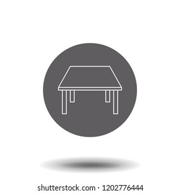 Table line icon. Black on white isolated symbol. Logo template. Outline concept for websites.