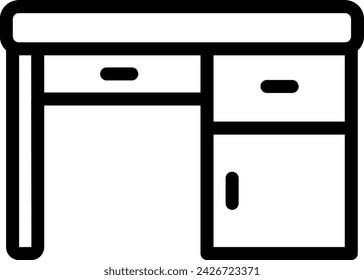 vector de ilustración de icono de línea de tabla