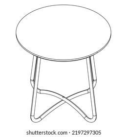 Table line icon set. Collection of vector symbol in trendy flat style on white background.