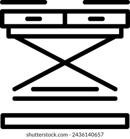 Table Line Icon Vector Design