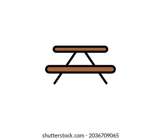 Tabellenzeilensymbol. Vektorsymbol im trendigen, flachen Stil auf weißem Hintergrund. Reisen nach Design.