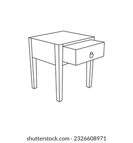 Table line minimalist furniture minimalist logo, vector icon illustration design template